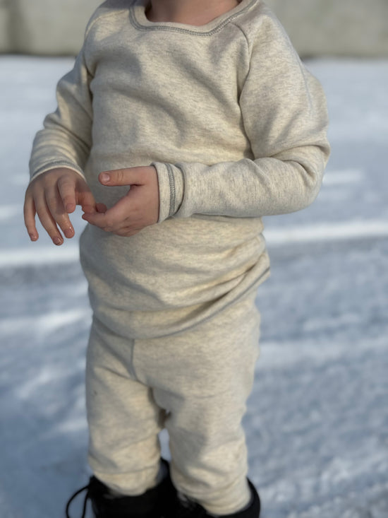 Totori bolur & leggings - white melange