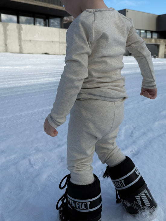 Totori bolur & leggings - white melange