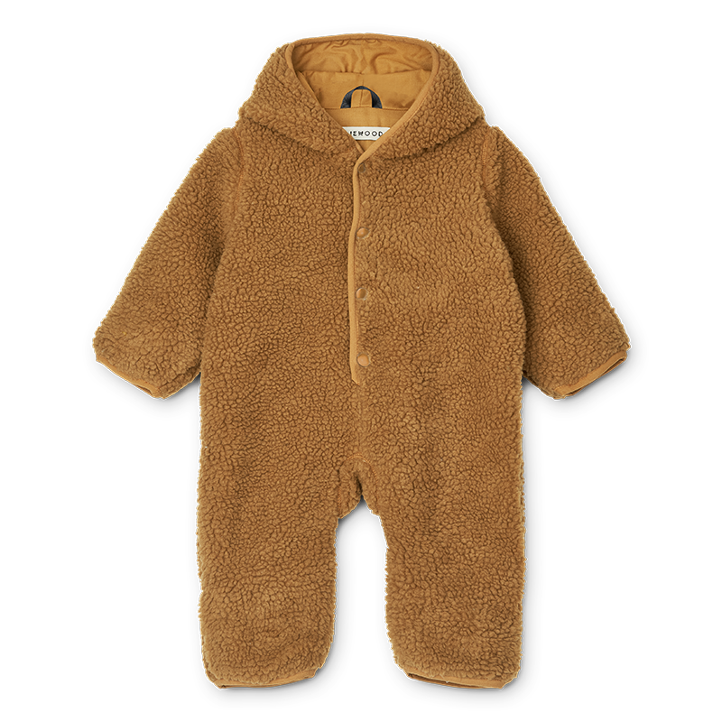 Load image into Gallery viewer, Fraser baby jumpsuit golden carmel
